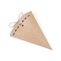 6 coni in carta kraft 15 cm - Colore Marrone