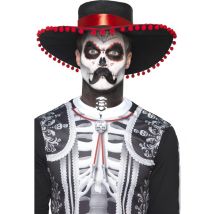 Kit trucco scheletro messicano Dia de los Muertos adulto - Colore Nero