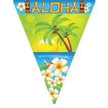 Ghirlanda di bandierine Aloha - Colore Multicolore
