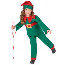 Costume da elfo di Natale bambino - Colore Verde scuro - Taglia 7 a 9 anni