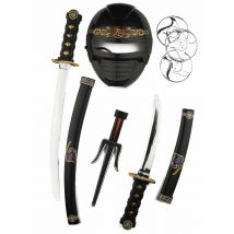 Kit armi e maschera da ninja per bambino - Colore Nero