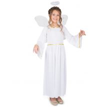 Costume da angelo del cielo per bambina - Colore Bianco - Taglia 7-8 anni (128 cm)
