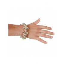 Bracciale con teschi per adulto - Colore Bianco