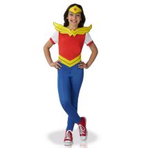 Travestimento Wonder Woman Superhero girl bambina - Taglia 5/6 anni (105/116 cm)