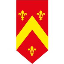 Banner verticale medievale rosso - Colore Rosso