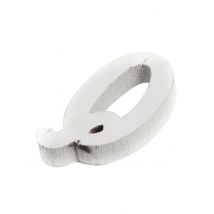 Lettera in legno bianco Q 5 cm - Colore Bianco
