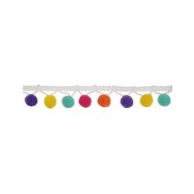 Nastro con pon pon multicolor 2 m - Colore Multicolore