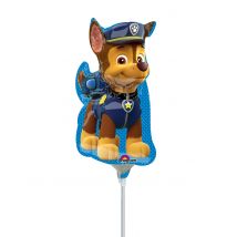 Mini palloncino alluminio Chase di Paw Patrol - Colore Blu - Taglia Taglia unica