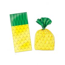 25 sacchetti in plastica ananas - Colore Giallo