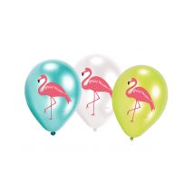 6 palloncini in lattice Flamingo Paradise - Colore Multicolore - Taglia Taglia unica