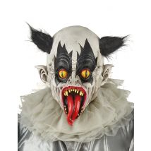 Maschera in lattice da clown nero e bianco per adulto