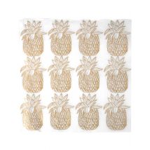 20 tovaglioli di carta ananas oro - Colore Oro