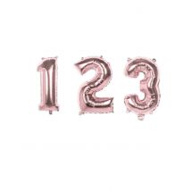 Palloncino alluminio numero rosa metallizzato - Colore Rosa