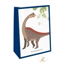 4 sacchetti regalo grandi dinosauri con adesivi - Colore Blu - Taglia Taglia unica