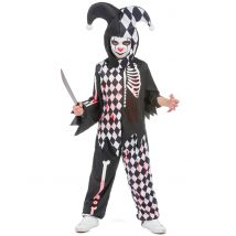 Costume arlecchino insanguinato bambino - Colore Nero - Taglia S 4-6 anni (110-120 cm)