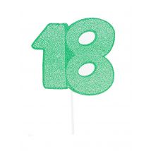 Maxi stecchino con numero 18 verde - Colore Verde