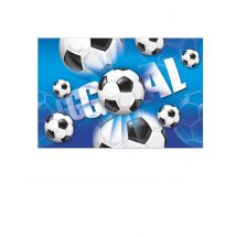 Tovaglia in plastica blu calcio - Colore Blu