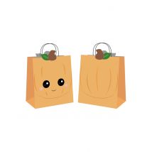 4 buste per caccia alle caramelle zucca di halloween arancione - Colore Arancione