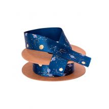 Nastro di satin con pianeti 1,9 cm x 10 m - Colore Blu scuro