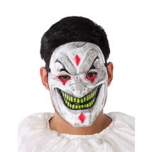 Maschera in PVC clown demoniaco per adulto - Colore Bianco