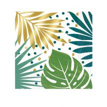 16 tovaglioli tropicale chic in carta 33 cm - Colore Bianco