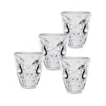 4 bicchierini teschi in plastica - Colore Trasparente