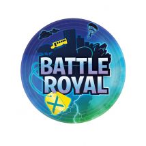 8 piatti di carta Battle Royal - Colore Blu