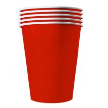 20 bicchieri in cartone riciclabile color rosso - Colore Rosso