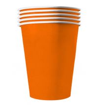 20 bicchieri in cartone riciclabile arancione - Colore Arancione