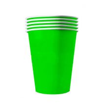 20 bicchieri in cartone riciclabile verde - Colore Verde