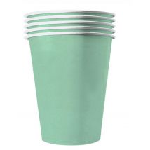 20 bicchieri in cartone riciclabile color menta - Colore Verde