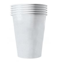 20 bicchieri in cartone riciclabile bianchi - Colore Bianco