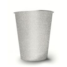 10 bicchieri in cartone riciclabile argento - Colore Argento