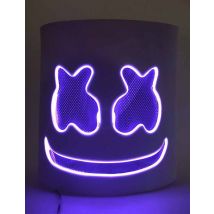 Maschera marshmellow viola a LED per adulti - Colore Viola e lilla