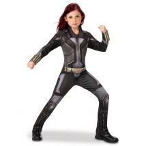 Costume tuta Black Widow per bambina - Colore Nero - Taglia 9/10 anni (129/140 cm)