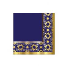 16 tovaglioli di carta Eid Mubarak blu e oro - Colore Blu scuro