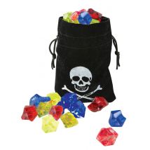 Sacchetto pirata con finte pietre preziose - Colore Multicolore