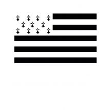 Bandiera della Bretagna 150 x 90 cm - Colore Nero