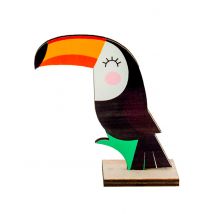 Centrotavola in legno tucano - Colore Nero