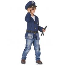 Costume con giacca da poliziotto per bambino - Colore Blu scuro - Taglia M 7-9 anni (120-130 cm)