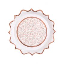 10 piatti in cartone ballerina oro rosa 22 cm - Colore Rosa