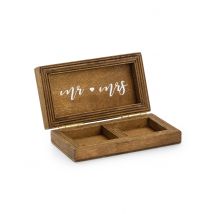 Scatola in legno per anelli matrimonio - Colore Legno