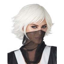 Parrucca corta bianca da cosplay per adulti - Colore Bianco - Taglia Taille unique