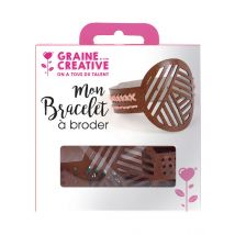 Kit bracciale marrone da ricamare motivi geometrici - Colore Marrone