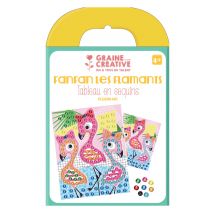 Kit per quadro con paillettes fenicottero - Colore Multicolore