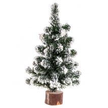 Mini albero da tavola innevato - Colore Verde