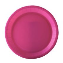 10 piatti in cartone fucsia 22 cm - Colore Rosa