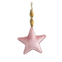 Decorazione stella in velluto rosa - Colore Rosa