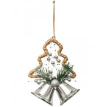 Decorazione da appendere albero con campane - Colore Marrone
