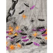 72 coriandoli da tavola pipistrelli e ragni colorati - Colore Multicolore